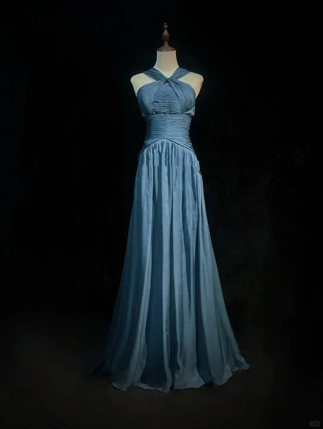 Simple A-Line V Neck Sleeveless Pleated Chiffon Floor-Length Prom Dress