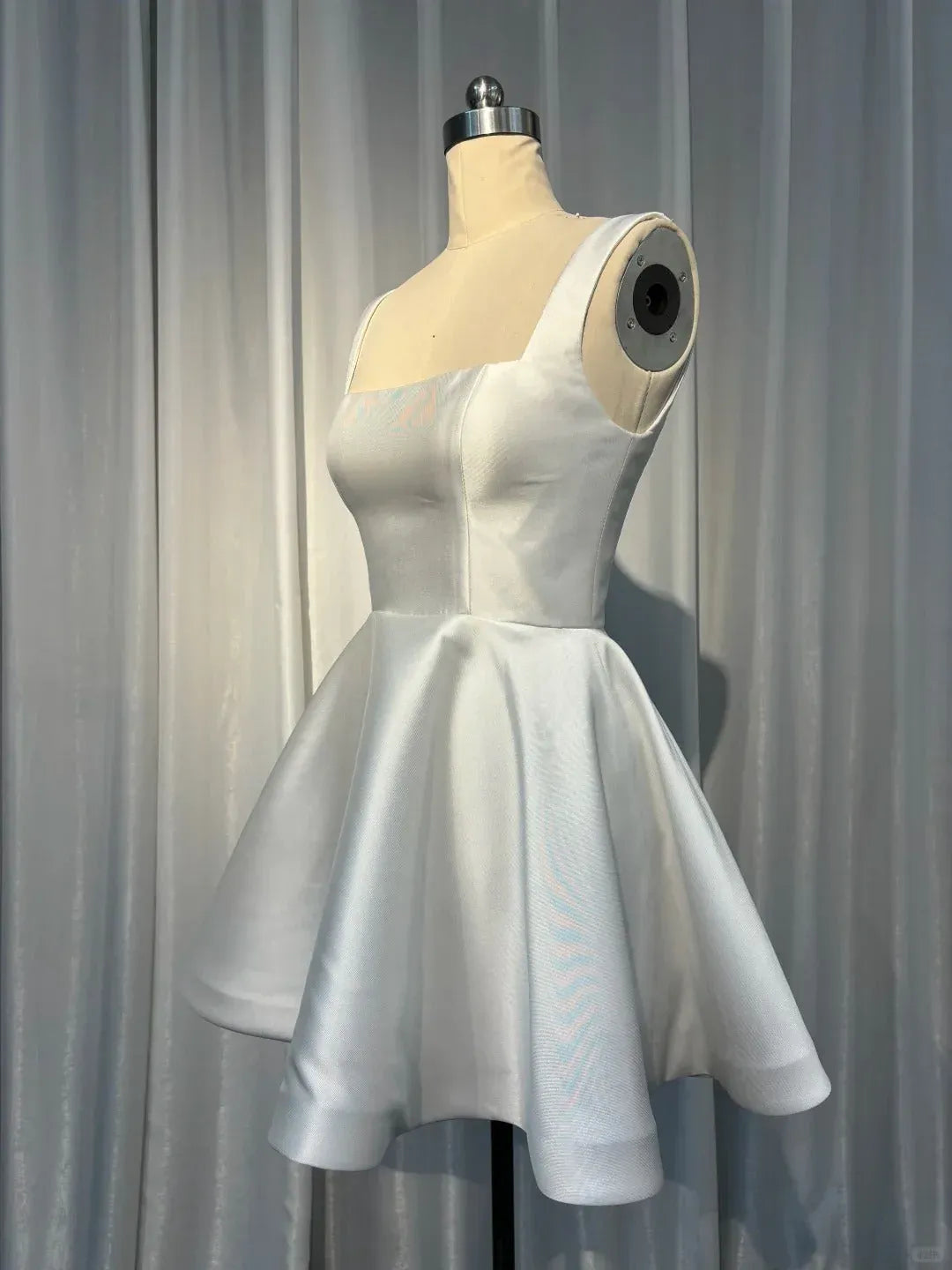 Simple A Line Regular Straps Backless Short-Length Prom Dress