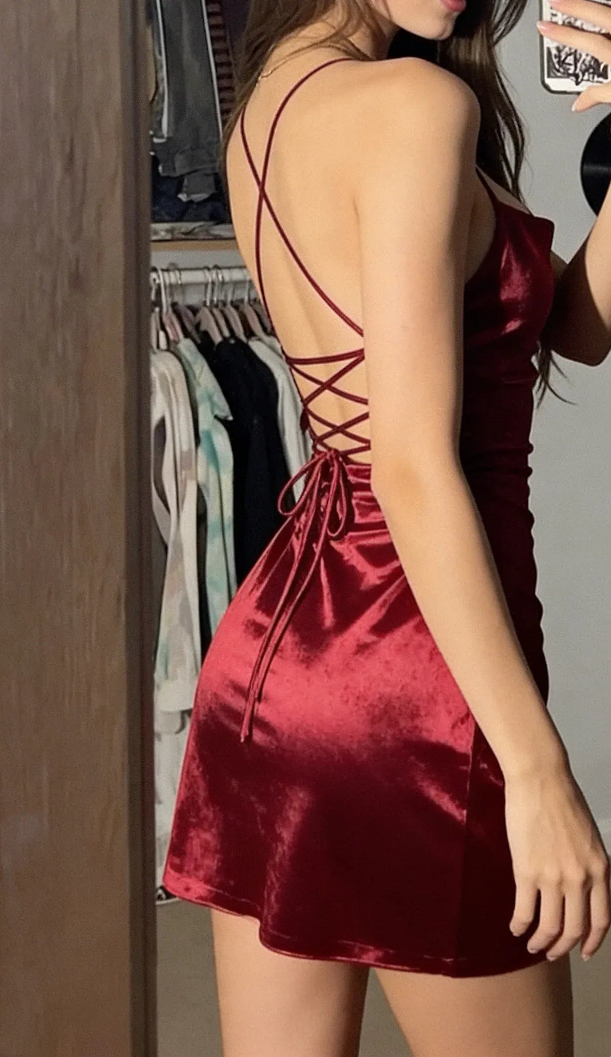 Simple Off Shoulder Sleeveless Sheath Pleated Satin Short-Mini Homecoming Dress