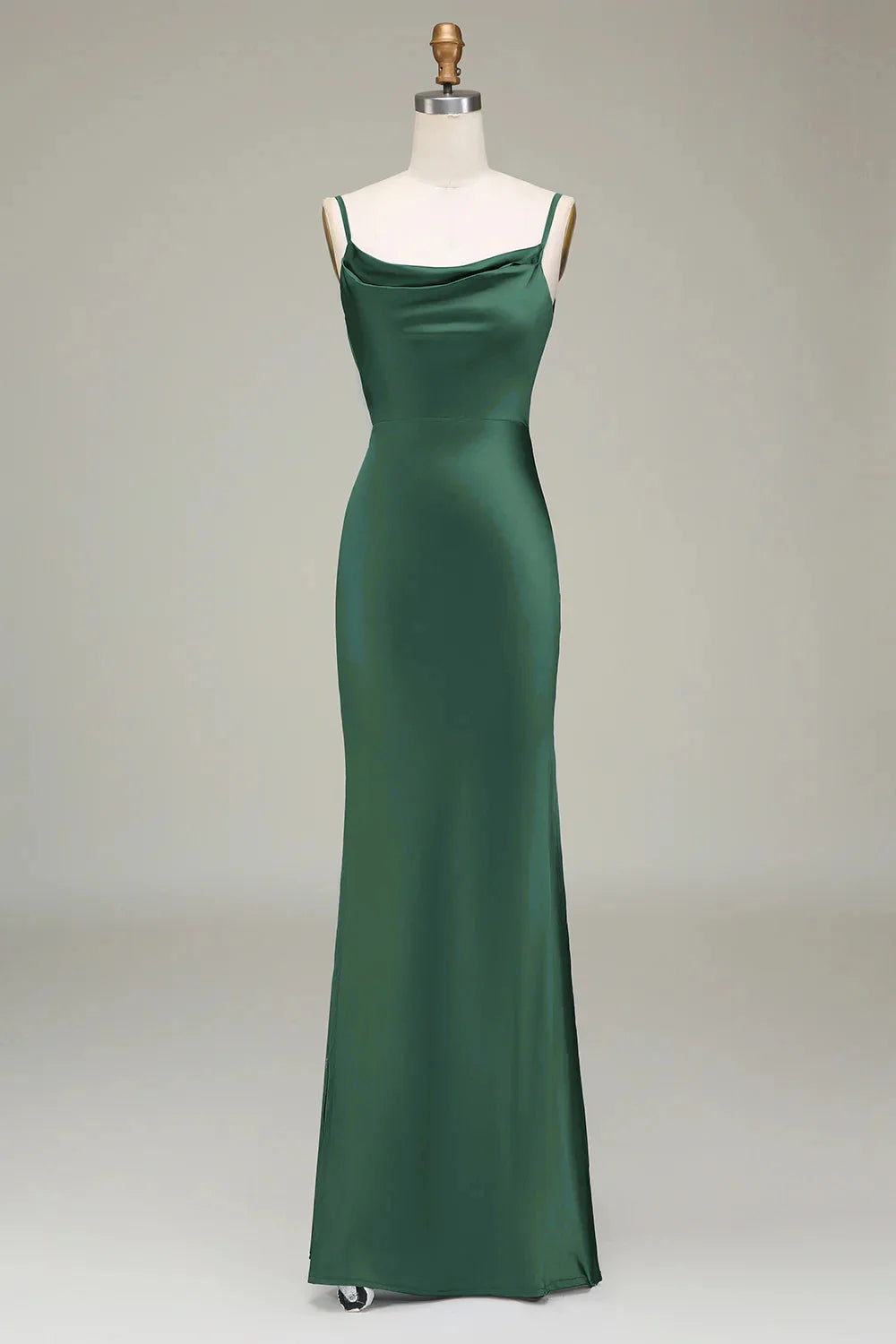 Simple Sexy SheathColumn Boat Neck Sleeveless Backless Floor-Length Bridesmaid Dress for women