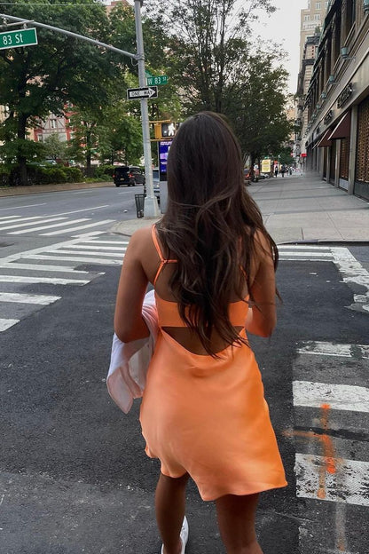 Simple Sheath Square Neck Sleeveless Backless Short-Mini Homecoming Dress