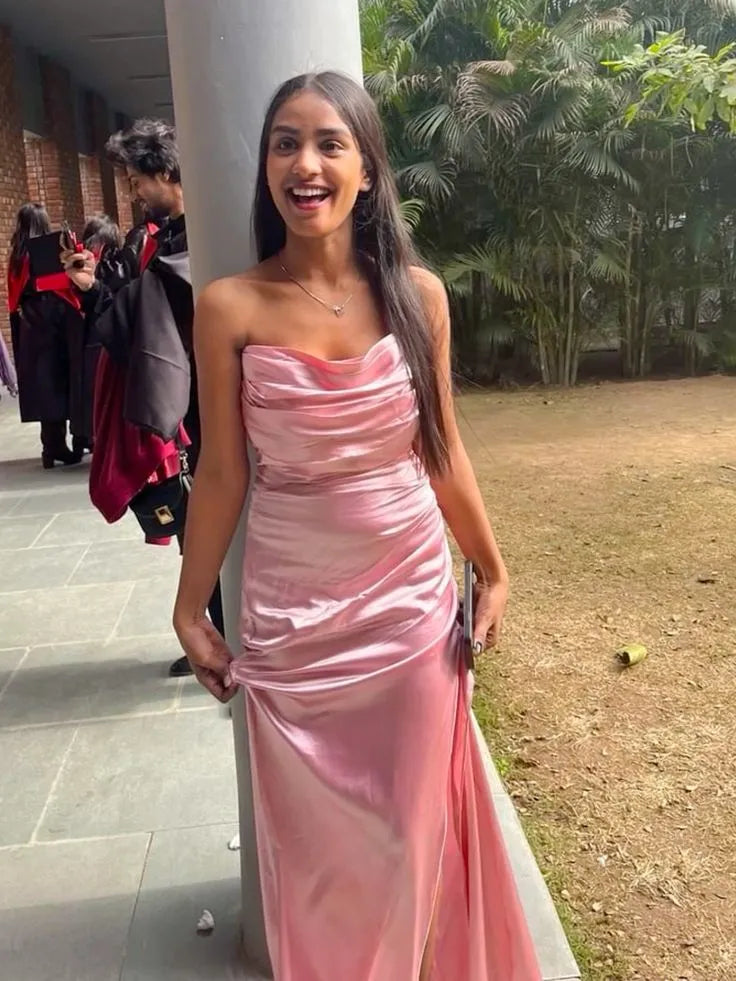 Simple Sheath Sweetheart Neck Lace Up Floor-Length Prom Dress