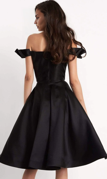 Quyihu Prom Shop Dresses Ruffled Off-Shoulder Sleeve A-Line Cocktail Prom Dresses Formal Women's Dresses