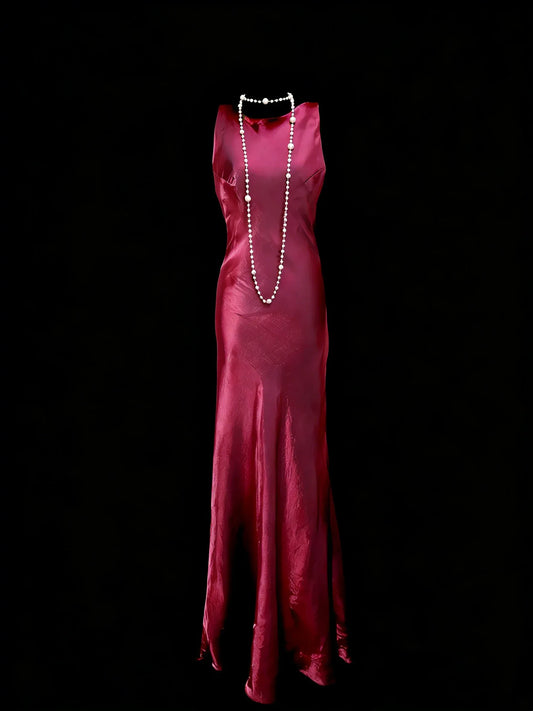 Sophisticated Mermaid High Neck Sleeveless Zipper Back Floor-Length Evening Dress