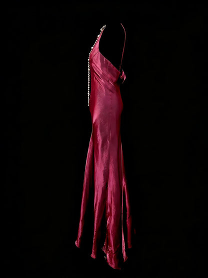 Sophisticated Mermaid High Neck Sleeveless Zipper Back Floor-Length Evening Dress