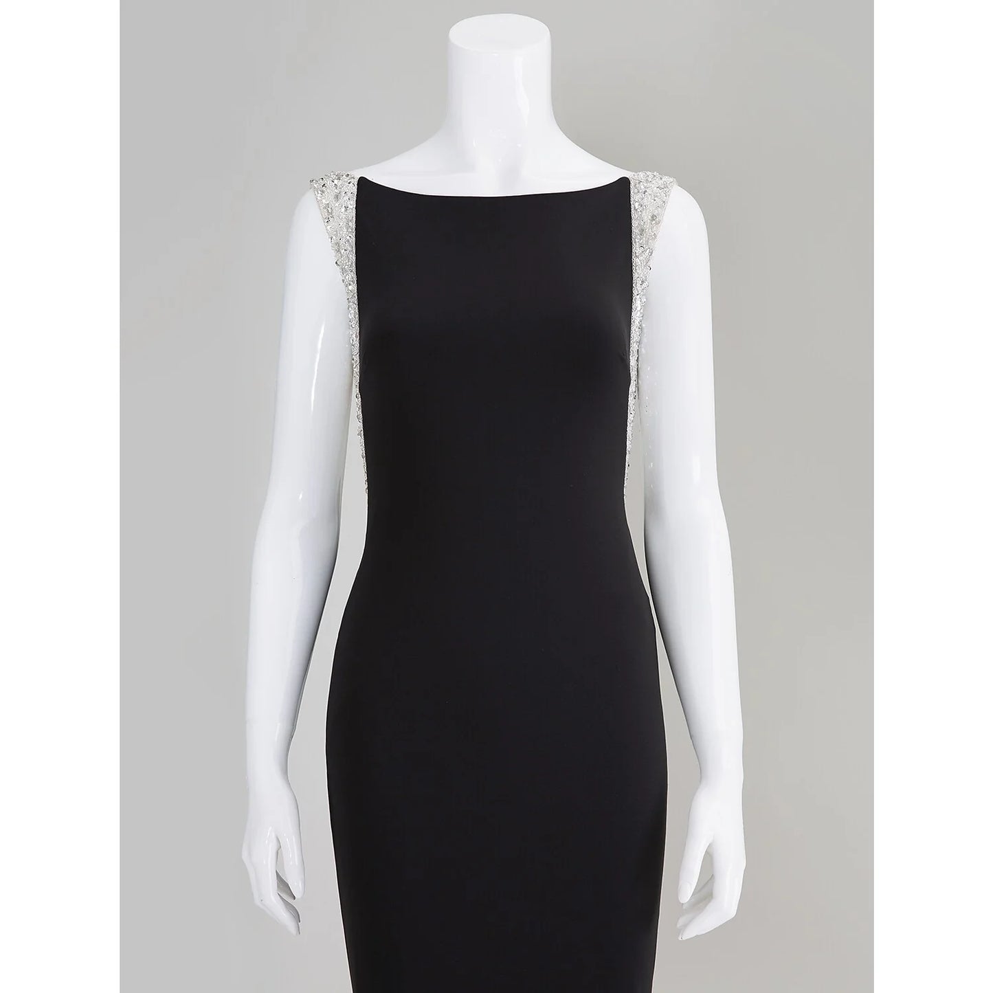 Side profile of the mermaid trumpet evening gown silhouette.