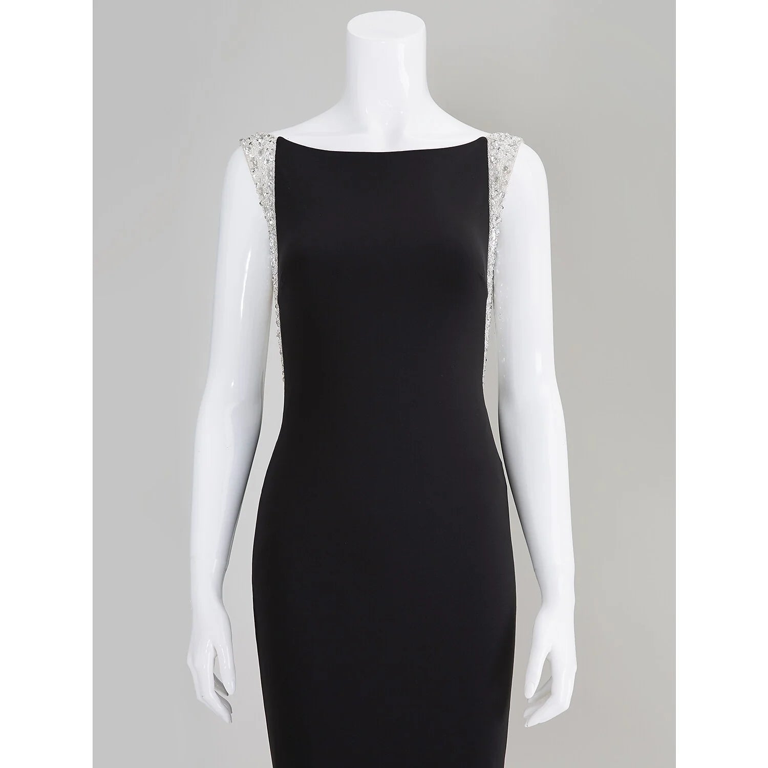 Side profile of the mermaid trumpet evening gown silhouette.