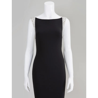 Side profile of the mermaid trumpet evening gown silhouette.