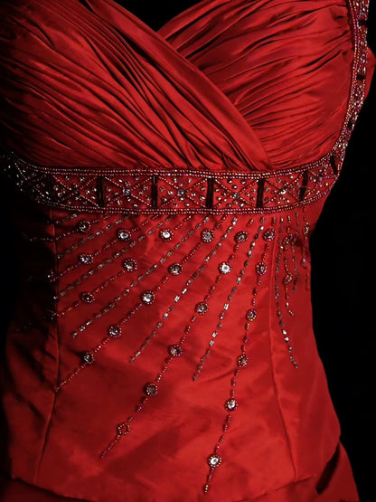 Stunning Mermaid Sweetheart Spaghetti Strap Zipper Back Floor-Length Evening Gown