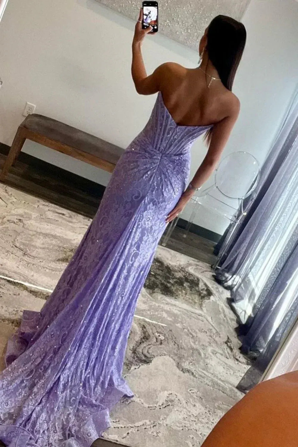 Stunning Mermaid/Trumpet Off the Shoulder Sleeveless Slit Sweep/Brush Train Prom Dress