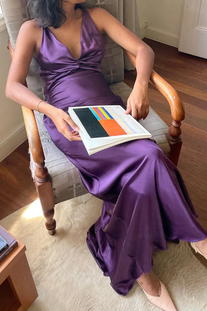 Stylish Fitted Off the Shoulder Sleeveless Satin Sweep/Brush Train Prom Dress