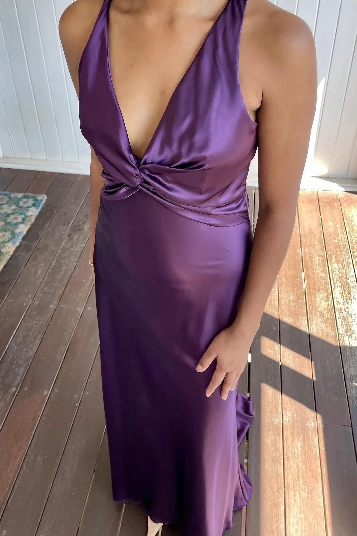 Stylish Fitted Off the Shoulder Sleeveless Satin Sweep/Brush Train Prom Dress