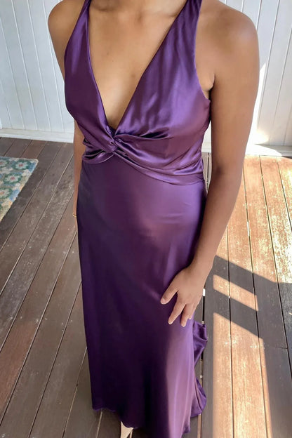 Stylish Fitted Off the Shoulder Sleeveless Satin Sweep/Brush Train Prom Dress