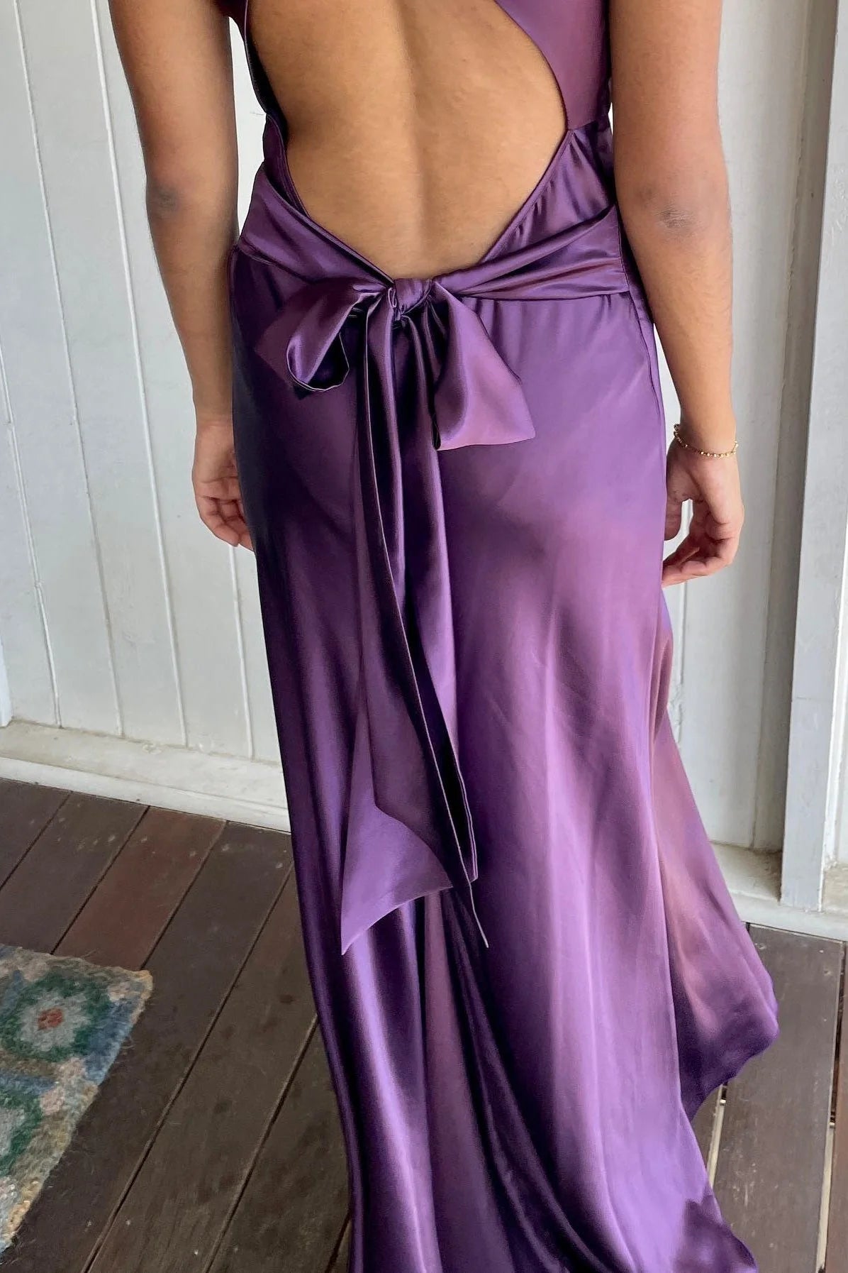 Stylish Fitted Off the Shoulder Sleeveless Satin Sweep/Brush Train Prom Dress