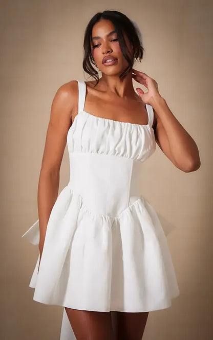 Stylish A-Line Strapless Sleeveless Lace Up Short-Mini Homecoming Dress