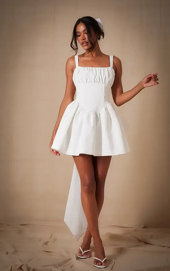 Stylish A-Line Strapless Sleeveless Lace Up Short-Mini Homecoming Dress