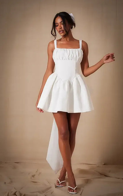 Stylish A-Line Strapless Sleeveless Lace Up Short-Mini Homecoming Dress