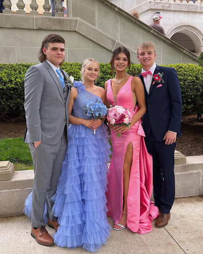 Charming Sweetheart Sheath Pink Saitn Prom Dress with Big Bow