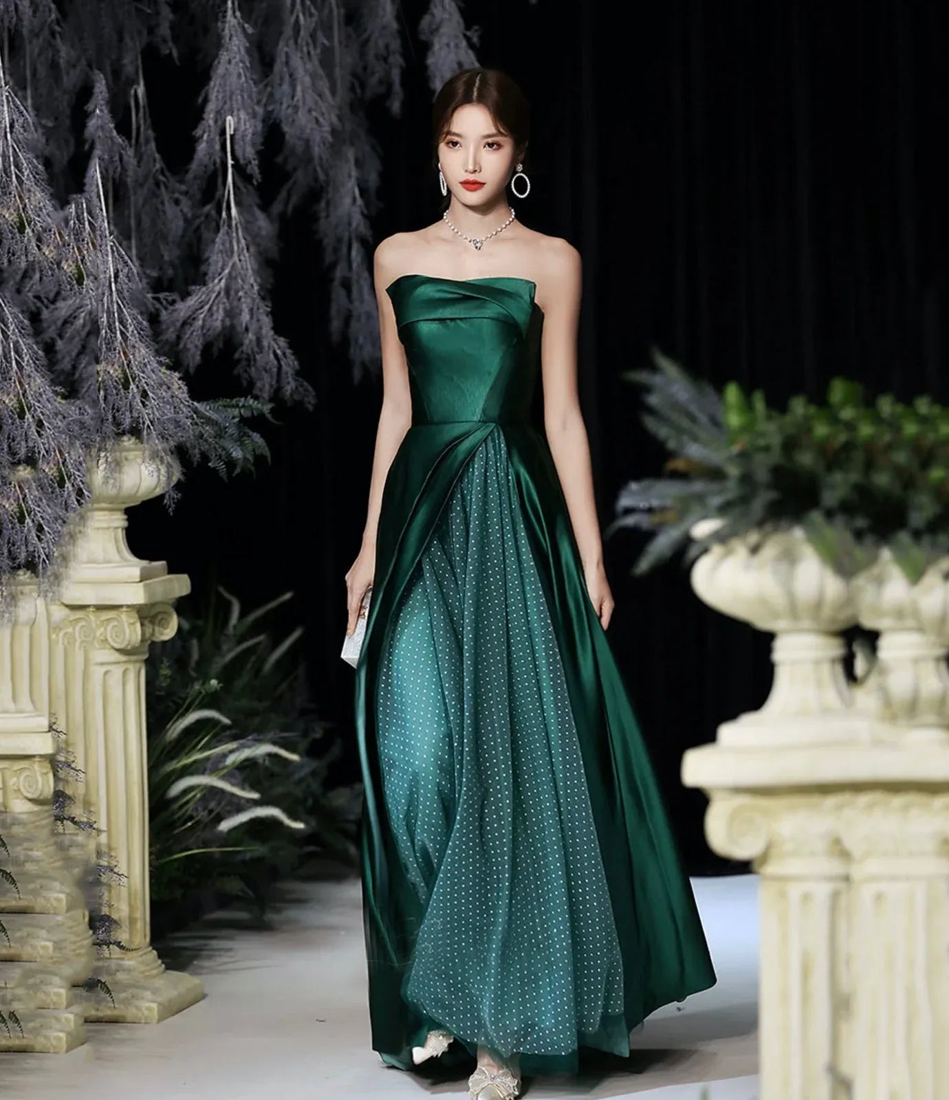 Trendy A Line Off the Shoulder Sleeveless Satin Floor-Length Prom Dress