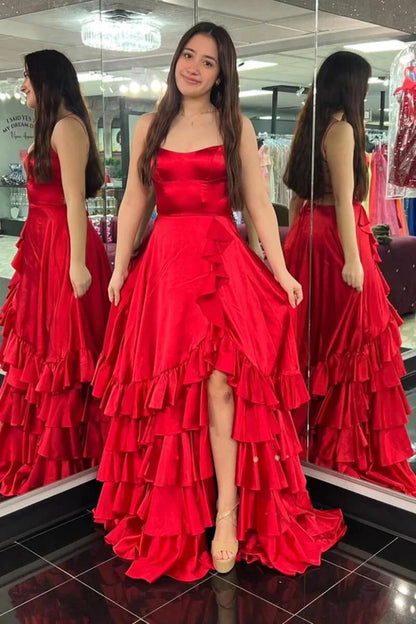 Trendy A Line Strapless Sleeveless Lace Up Floor-Length Prom Dress