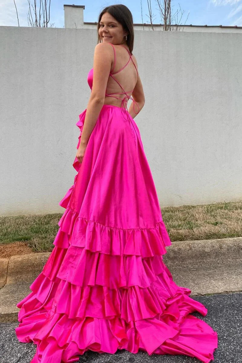 Trendy A Line Strapless Sleeveless Lace Up Floor-Length Prom Dress
