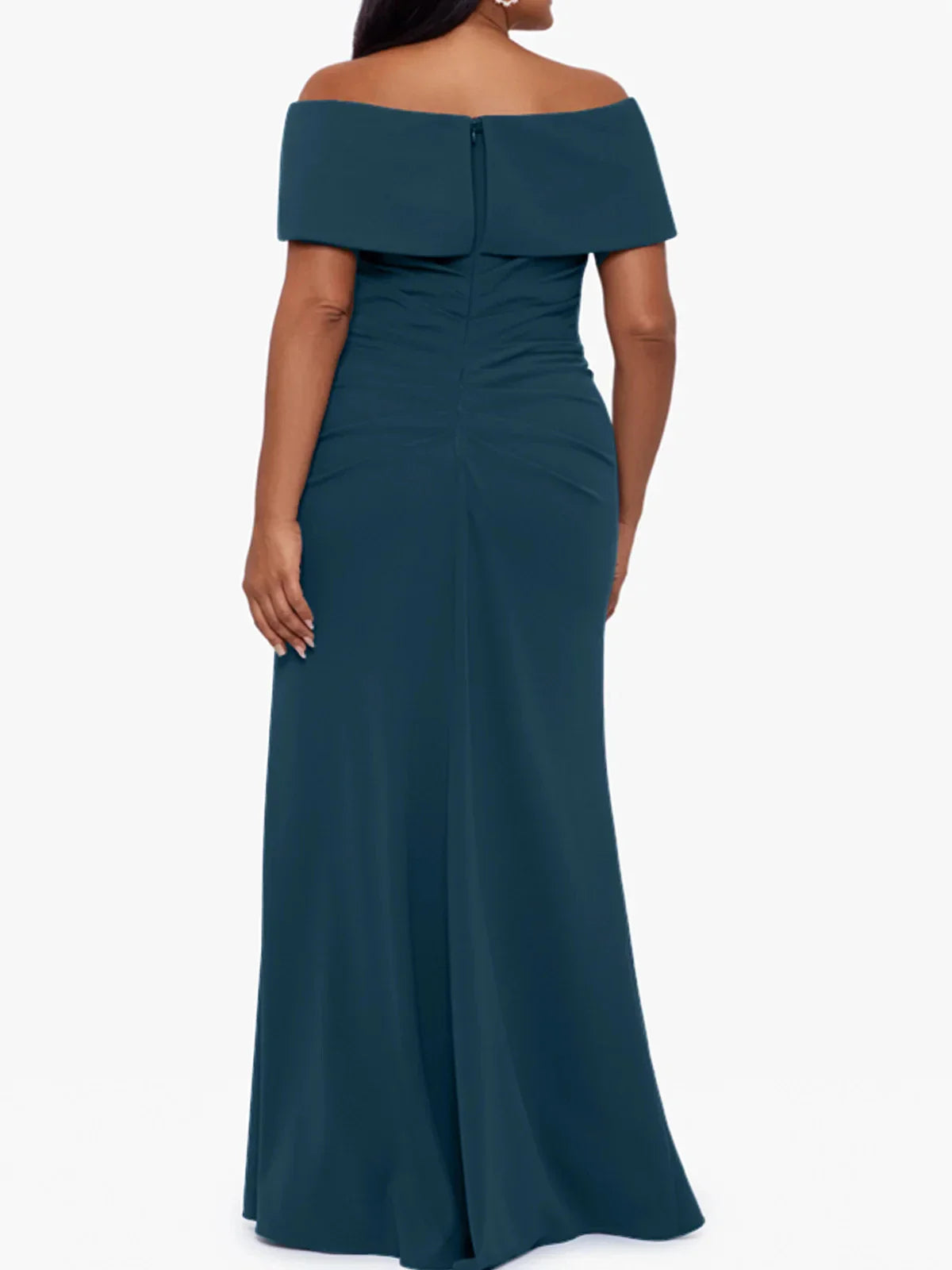Trumpet Mermaid Off-the-Shoulder Sleeveless Floor-Length Plus Size Mother Of The Bride Dresses