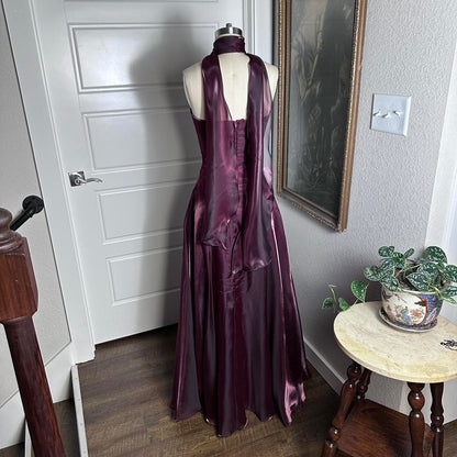 Vintage A-Line Strapless Sleeveless Tulle Zipper Up Floor-Length Prom Dress