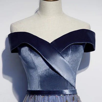 Vintage A-Line V Neck Sleeveless Velvet Floor-Length Prom Dress