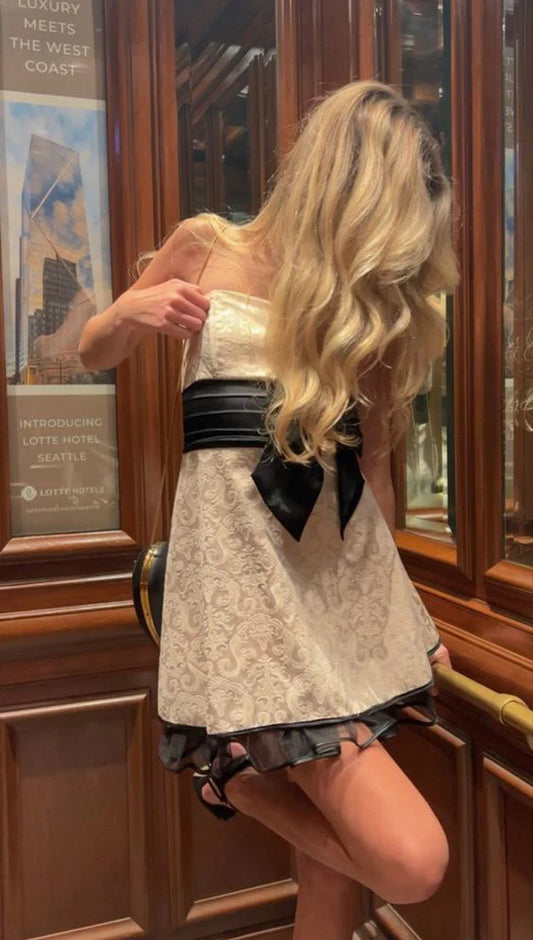 Vintage A Line Strapless Sleeveless Zipper Up Short Mini Homecoming Dress