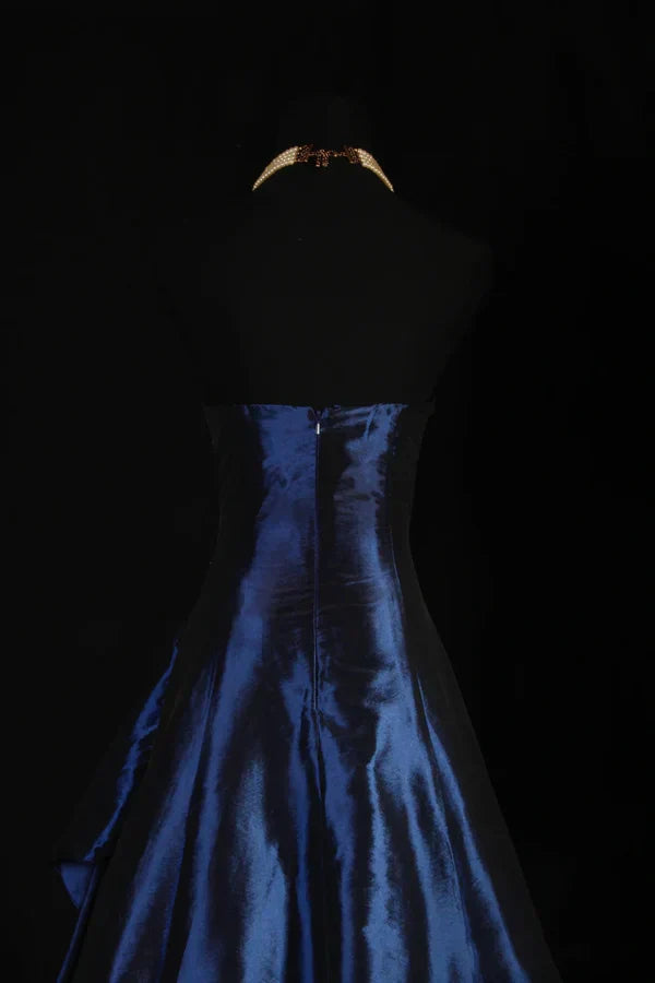 Vintage Ball Gown Strapless Sleeveless Tulle Zipper Up Floor-Length Prom Dress