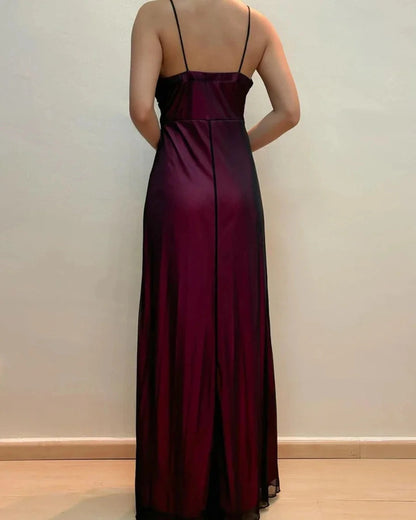 Vintage Ball Gown V Neck Sleeveless Ruffles Tulle Floor-Length Prom Dress