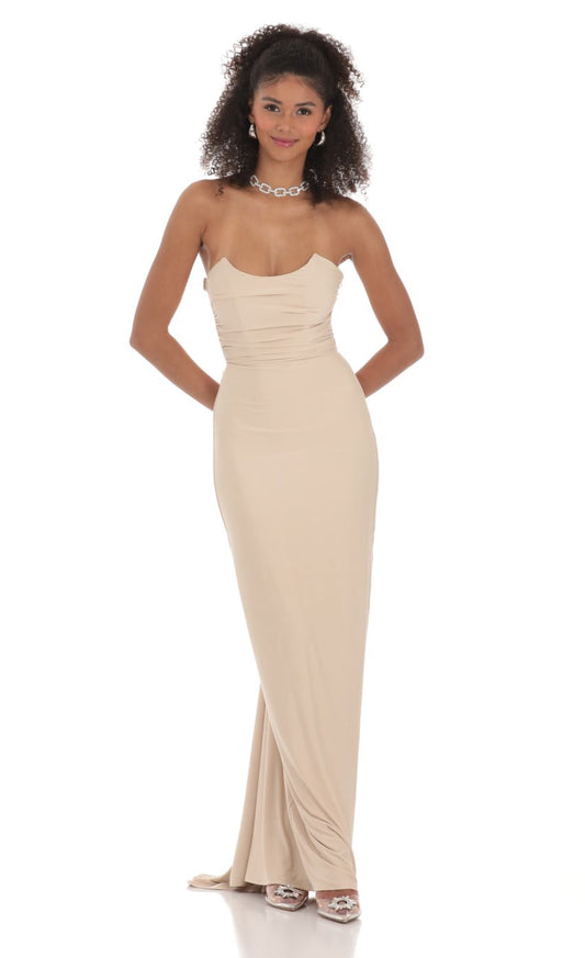 Whimsical Sheath Sweetheart Strapless Butterfly-Embellished Cut-Out-Back Jersey Floor-Length Prom Dresses