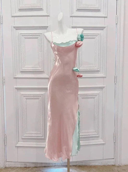 Whimsical Sheath Sweetheart Sleeveless Two-Tone Rose-Green Prom Dress for Women Ready to Ship