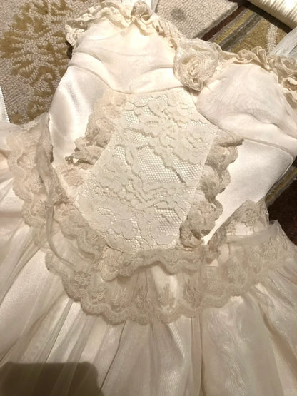 Whimsical A-Line Sweetheart Tiered Ruffle Floral Lace Ivory Short Homecoming Dresses