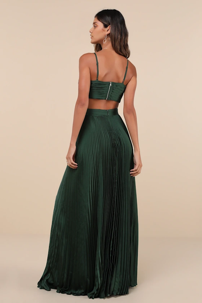 Quyihu Prom Dress In Store Got the Glam Wine Red Pleated Cutout Maxi Dress Formal Women's Dresses