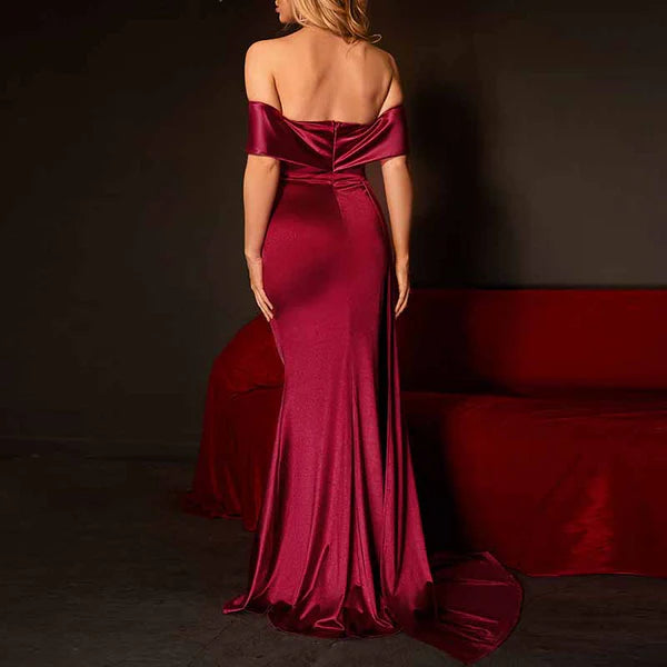Off Shoulder Mermaid Long Prom Dress Evening Dress